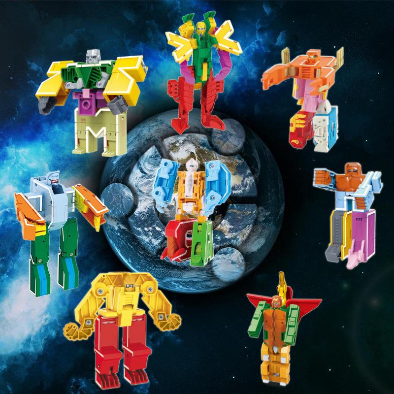 Gudi 26 Alphabet Dinosaur Transforming Building Blocks for Boys - Educational Animal Toys and Gifts