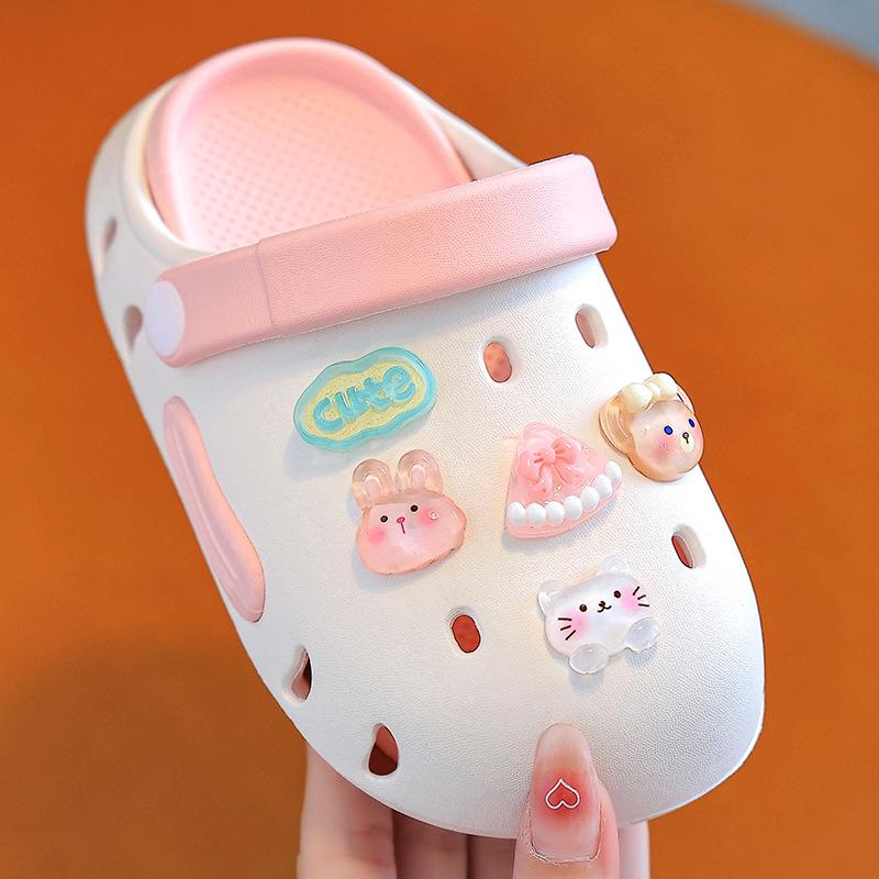 Cute summer children's hole shoes baby slippers infant lightweight indoor shoes children's beach soft-soled sandals