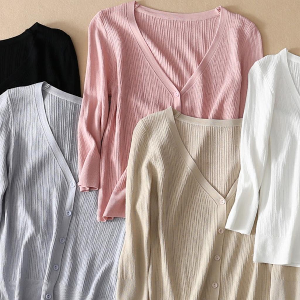 Mode Neuer Dünner Strick-Cardigan Damen Sommer Klimatisierter Gestrickter Sonnenschutz-Cardigan Damenbekleidung Slim Lady Strickwaren Tops 26231