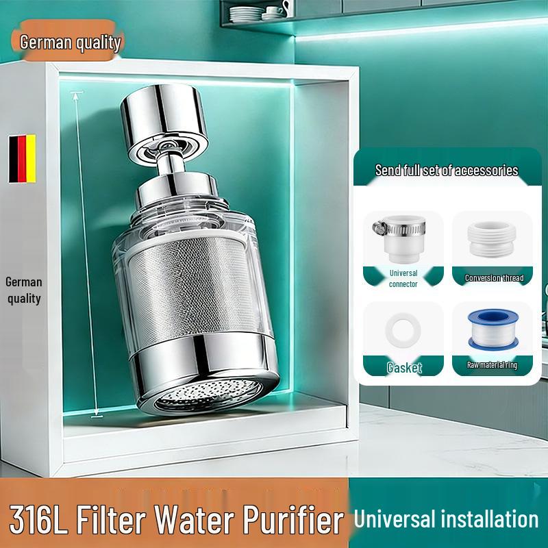 Universal Anti-Splash Kitchen Faucet Water Filter Purifier Extension