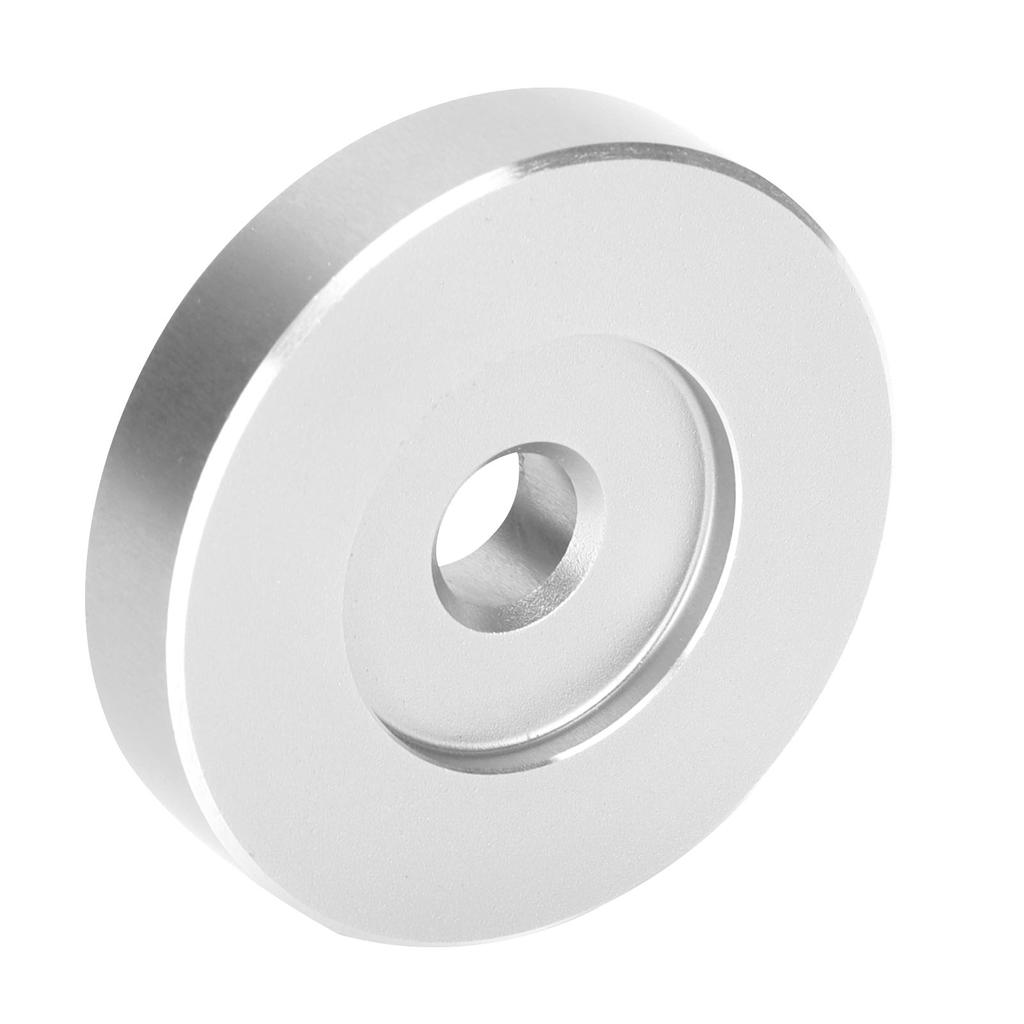 45 RPM Record Turntable Adapter Large Hole Conversion Sheet Vinyl Black Clamp Adapter for Most Big Hole RecordsSilver