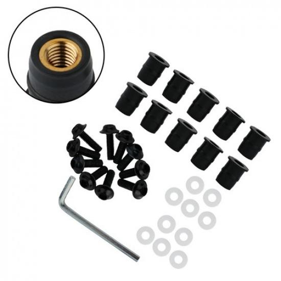 Screw Kit CNC Bolt Nut Strength Windscreen Windshield Aluminum+plastic