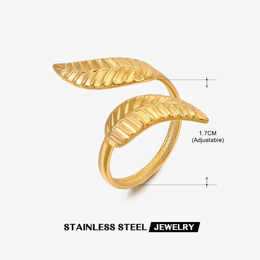 Anelli a Conchiglia in Acciaio Inossidabile 316L per Donne Regolabili Colore Oro Stella Piccola Anelli Aperti Gioielli Femminili Matrimoni Regali Nuovo Trendy