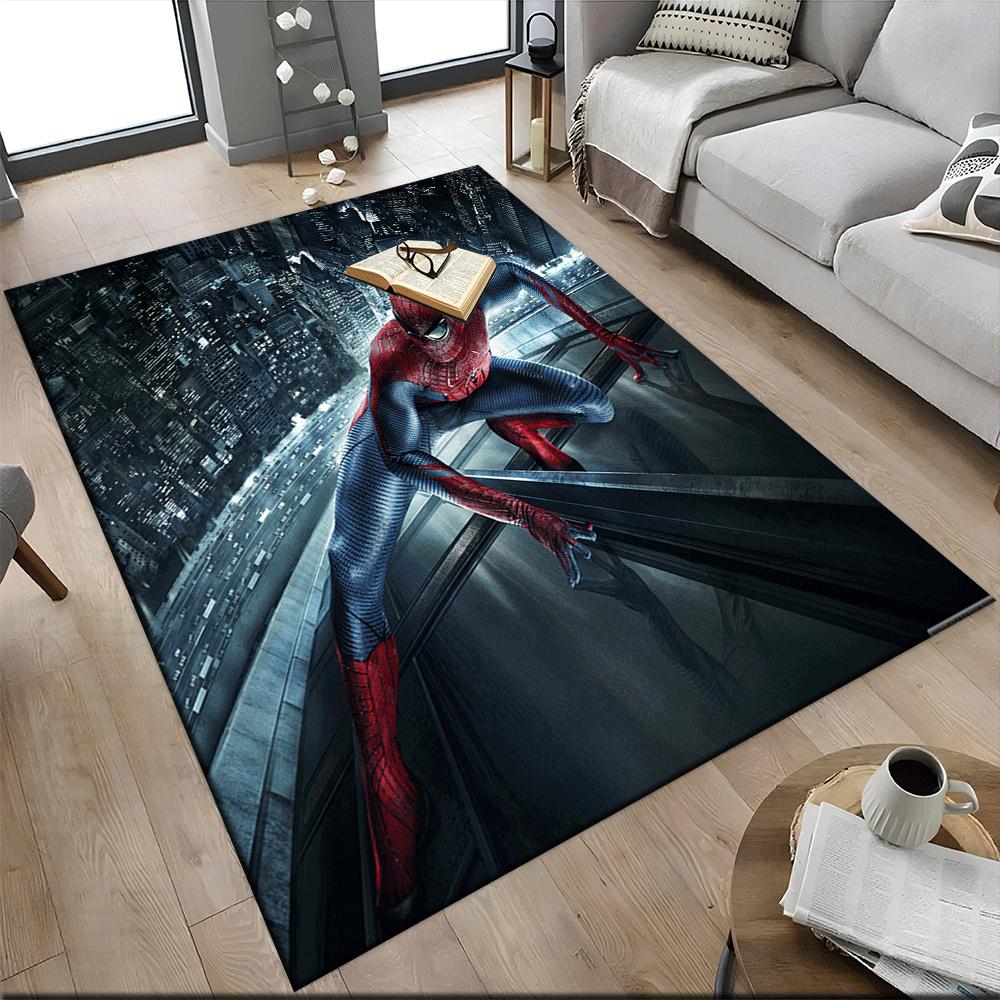 

1 шт. Килим Spider-man, Килимок для кімнати, Спальні та Ігрової кімнати, Міцний, Стійкий до плям та Легкий у догляді, Вітальні 100cm by 120cm