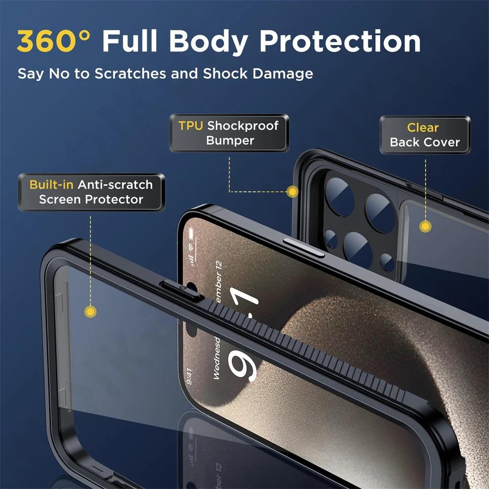 Funda Transparente Con Soporte Magnético Giratorio Para IPhone 17 Pro, Compatible Con MagSafe, Protección Militar Contra Caídas