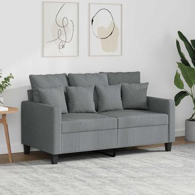 Vidaxl 2-Seater Sofa, Light Gray, 120 Cm, Upholstered In Fabric