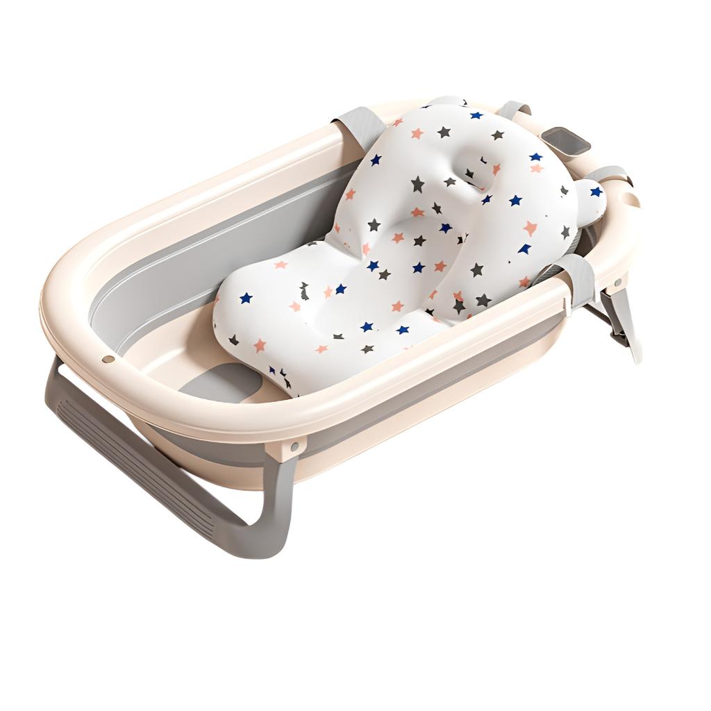 Household intelligent constant temperature large capacity baby folding bathtub children can sit and