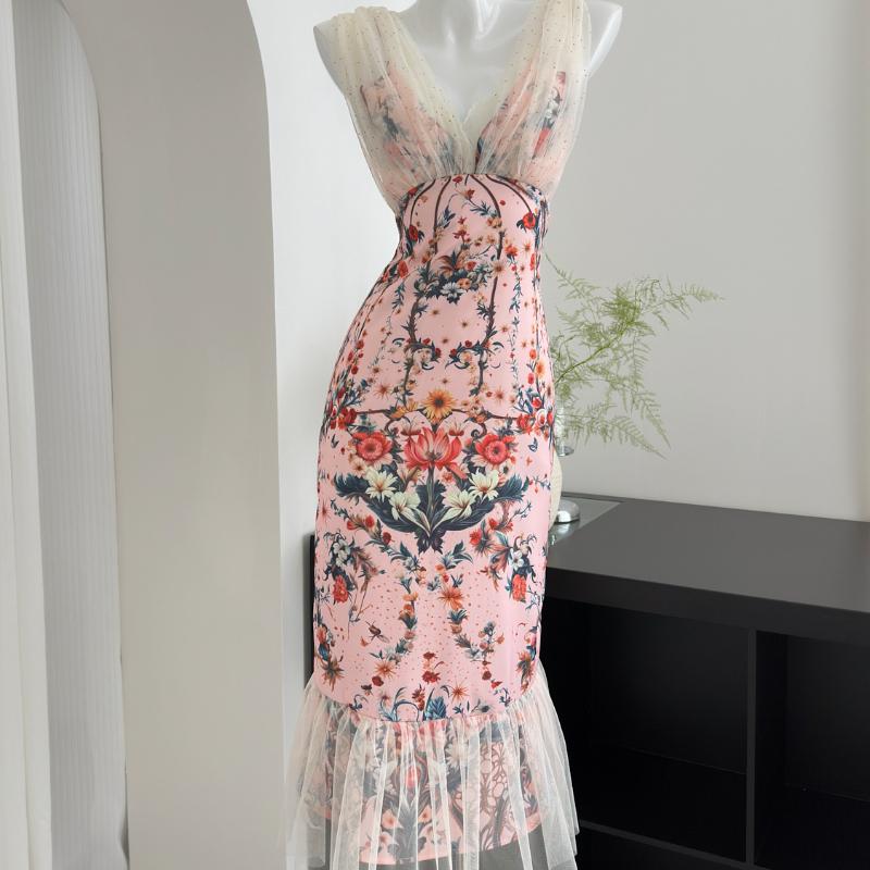 

Французское винтажное платье миди Y2k с v-образным вырезом, женское повседневное вечернее платье в пляжном стиле, элегантное цельное платье в стиле бохо в стиле ретро, ​​корейское XL розовый