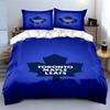 Toronto Maple Leafs Logo Pościel Wzór Nadruk Zestaw Pościeli Poszewka na Kołdrę Poszewki na Poduszki (1* Poszewka na kołdrę 2* Poszewki na poduszki Nie zawierają kołdry)