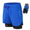 2024 Men's Quick-Drying Double-Layer Sports Shorts with Sweat Towel