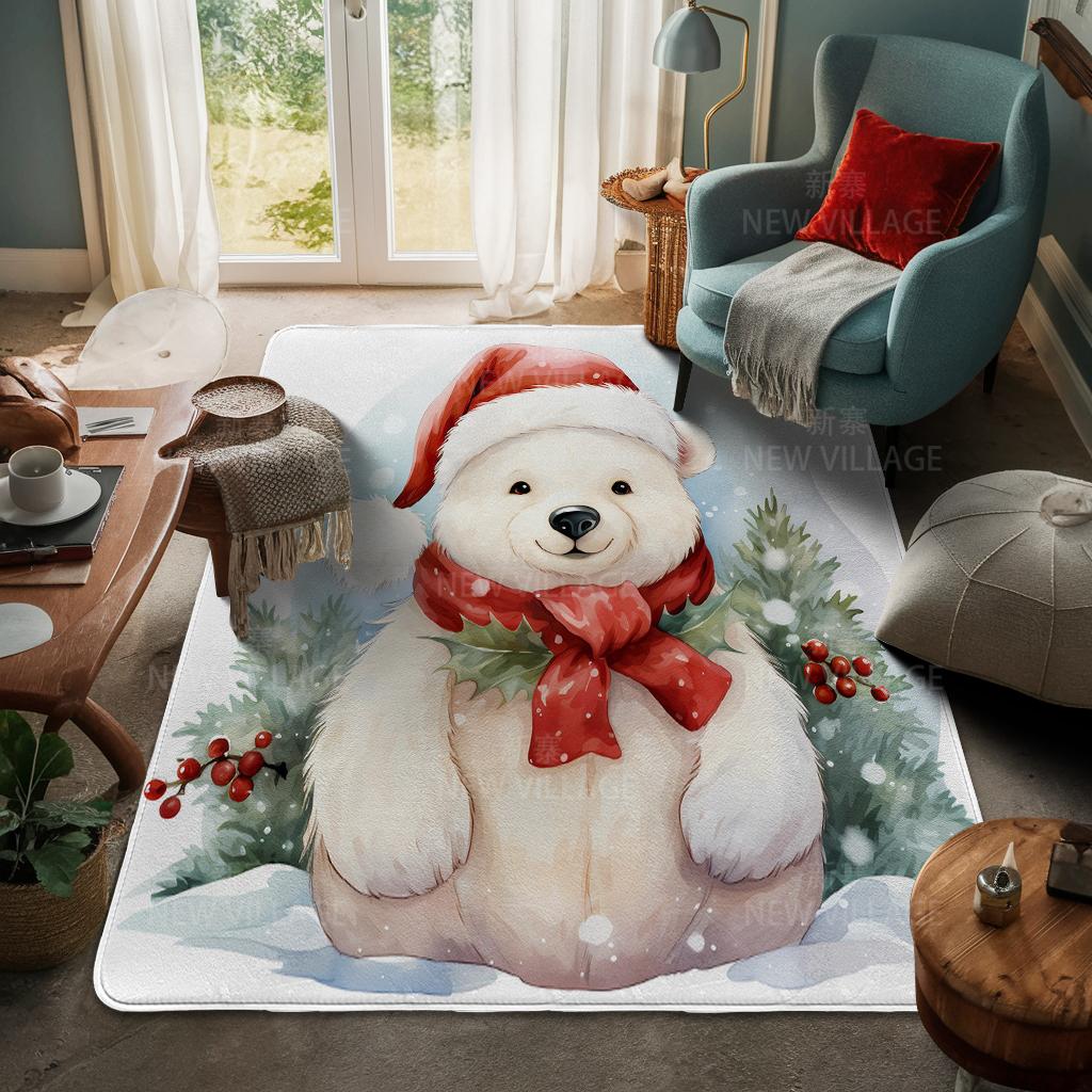 Koberec ke vchodu do domu Rohožka ke dveřím do domu Obývací pokoj Vana Koupelna Protiskluzové koberce s absorpcí vody vana Veselé Vánoce zima