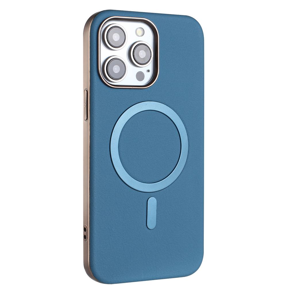 For iPhone 14 Pro Case BINFEN COLOR BF40 Compatible with MagSafe Electroplated PU + TPU Phone Back Cover