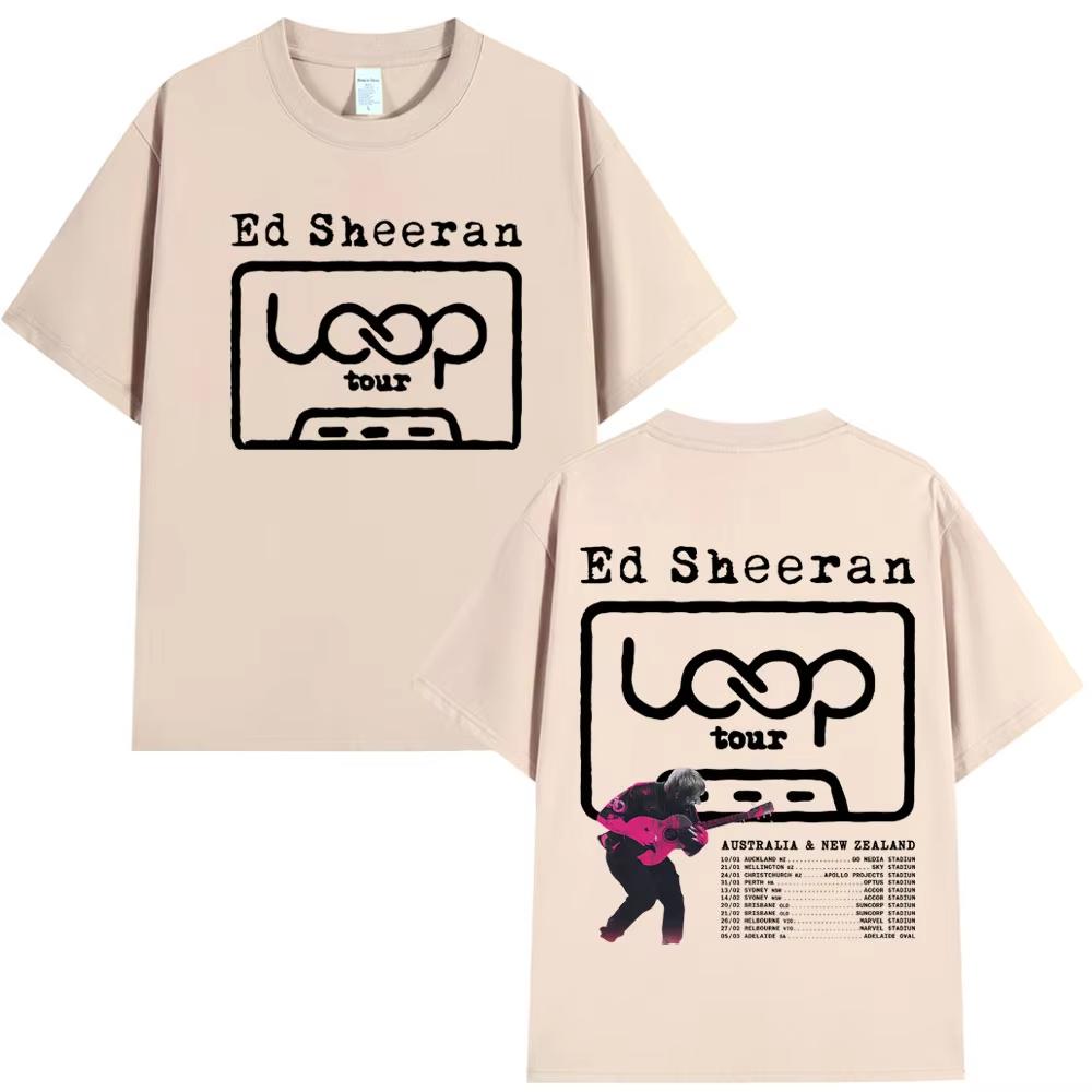 Ed Sheeran Loop Tour Australia and New Zealand 2026 Tour Merch T Shirts Men Women Fashion T-shirt Cotton Cozy T-shirt Fans Gifts