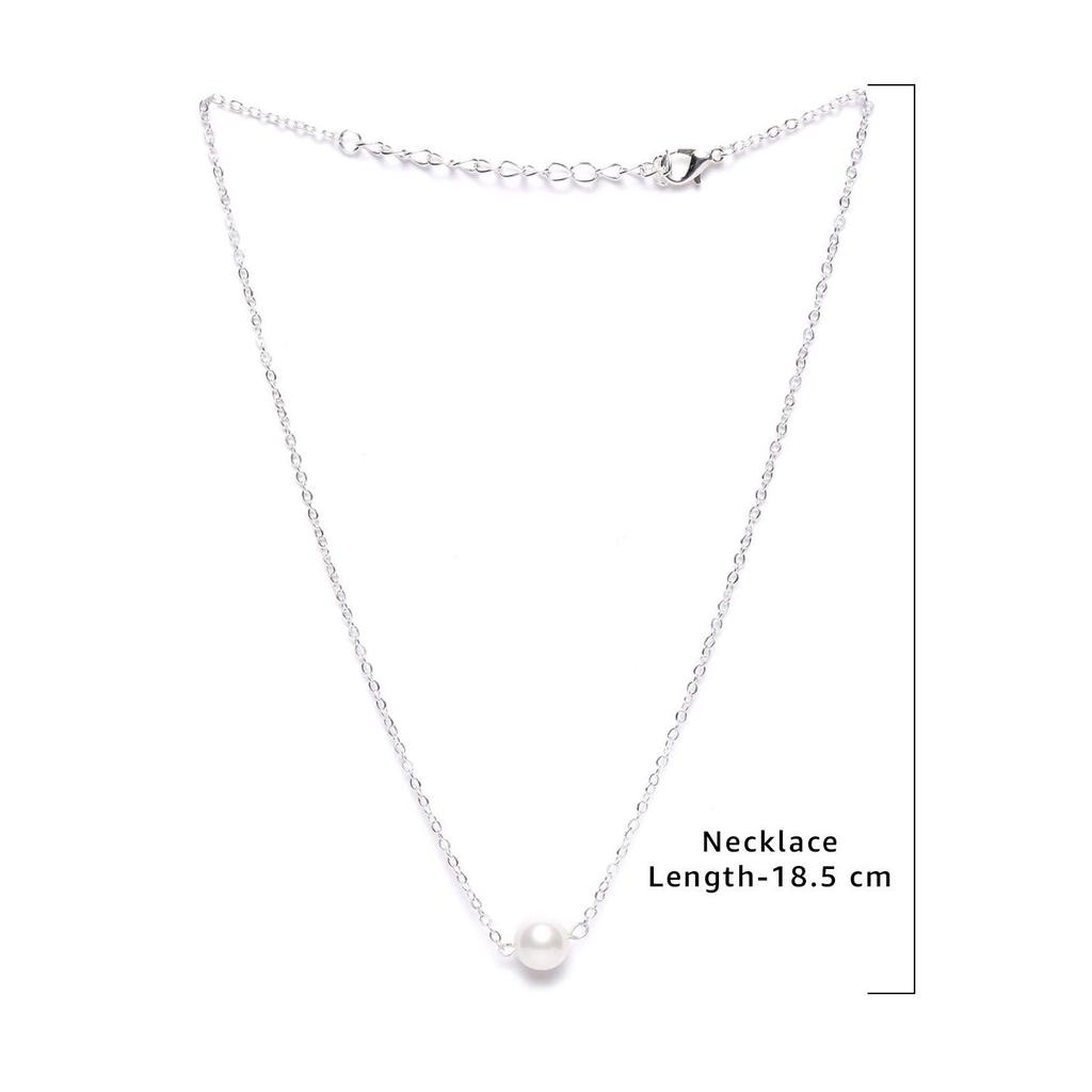 Silver Tone Pear Contemporary Brass Chain For Women