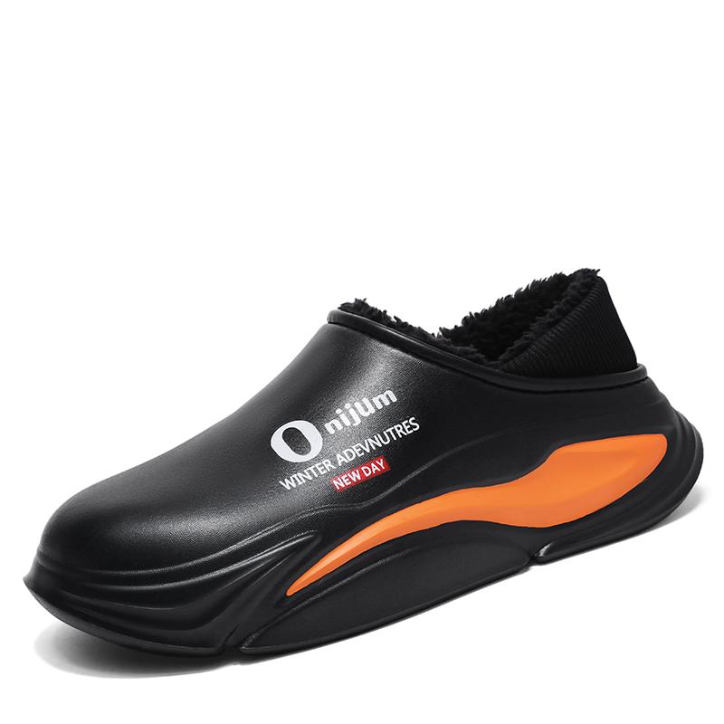 New Winter Men's Warm Slippers Cotton Slippers Outdoor Indoor Cotton Shoes Waterproof Mens Comfortable Home Bedroom Plush Slippers