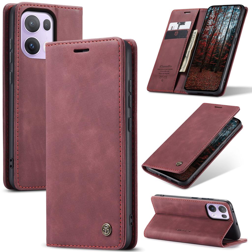 For Oppo Reno13 Pro 5G Wallet Case CASEME 013 Series PU Leather Phone Cover Stand