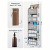 5-Layer Over-the-Door Organizer. Large Pockets, Anti-tilt for Bedroom, Bathroom & Pantry.