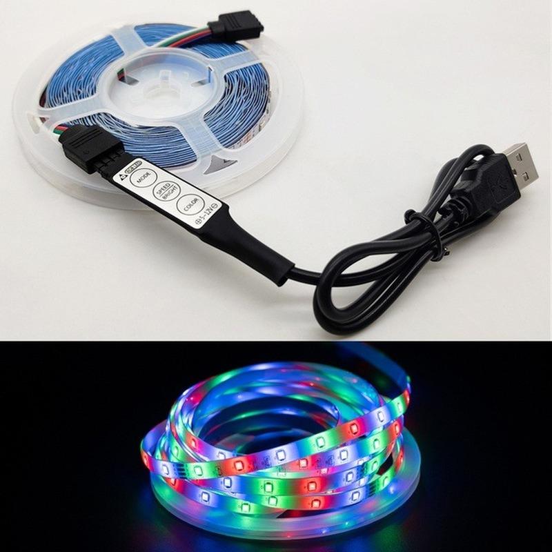 Bluetooth Control 5V USB Flexible Lamp  LED Strip Light Luces RGB 2835 Tape For Festival Fita Bedroom Tira TV Backlight Decor Luz