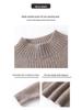 Women's 100% Wool Thick Knit Half-High Collar Winter Sweater for Middle-Aged and Elderly