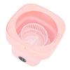 Folding Washing Machine Sakura Pink 8L 3 Modes with Drainage Basket Foldable Underwear Washer