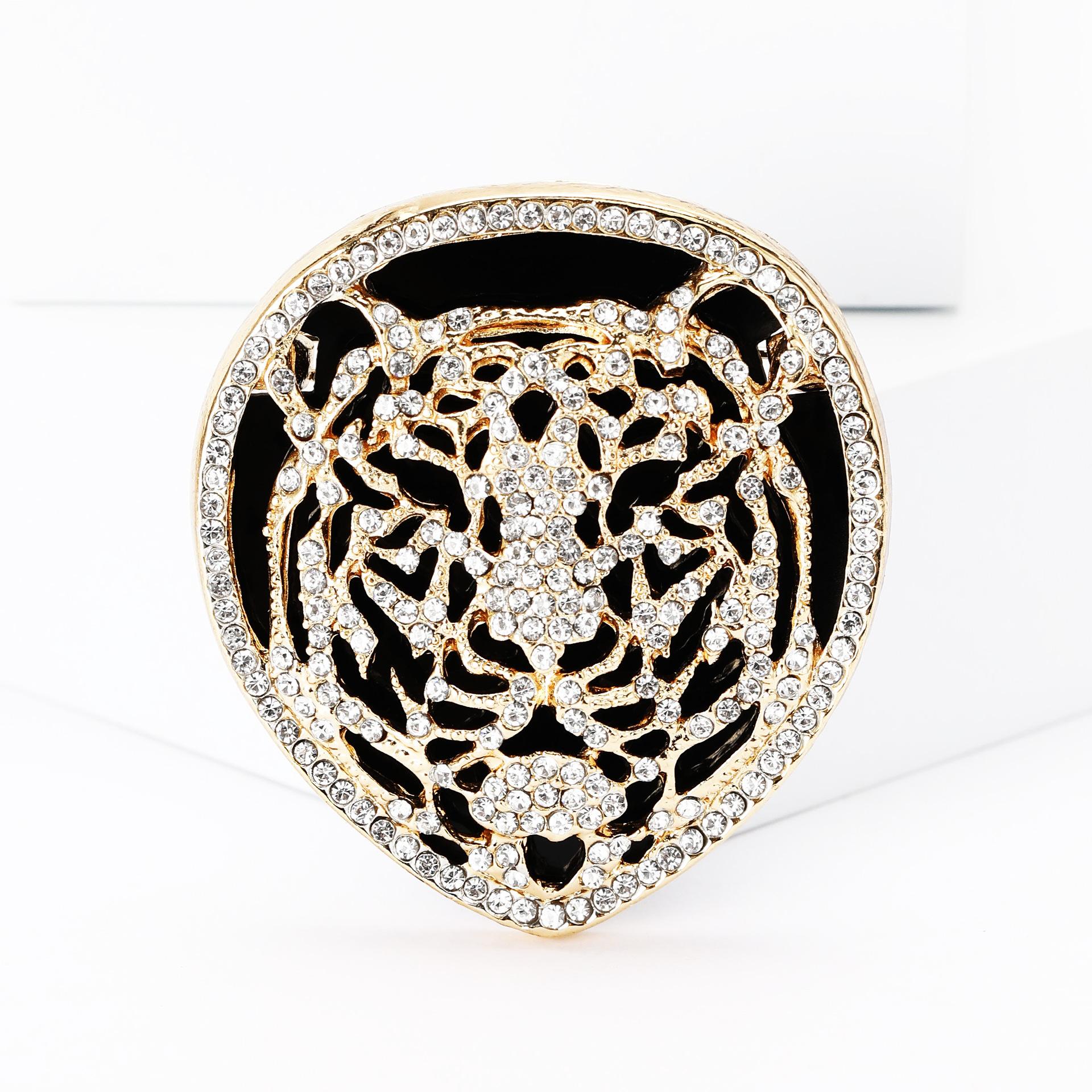 

Брошь в виде головы тигра в стиле ретро, эксклюзивная женская брошь в виде животного со стразами, роскошные аксессуары