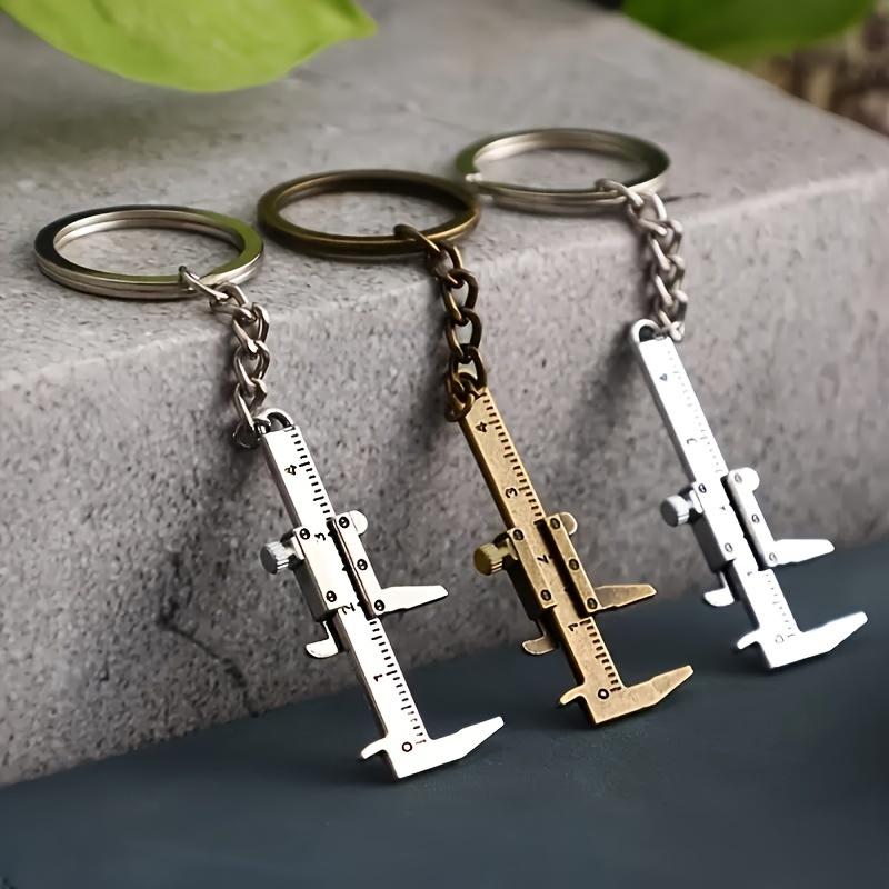 1pc Mini Portable Vernier Caliper Keychain - Dual-Scale (mm/inch) Alloy Measuring Tool, Compact Precision Instrument for Engineers, Students,