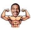 20pcs Customized Sticker Muscle Man Various Poses Half body Pattern Stickers Suitable Kids Adult Birthday Party Stickers Decor