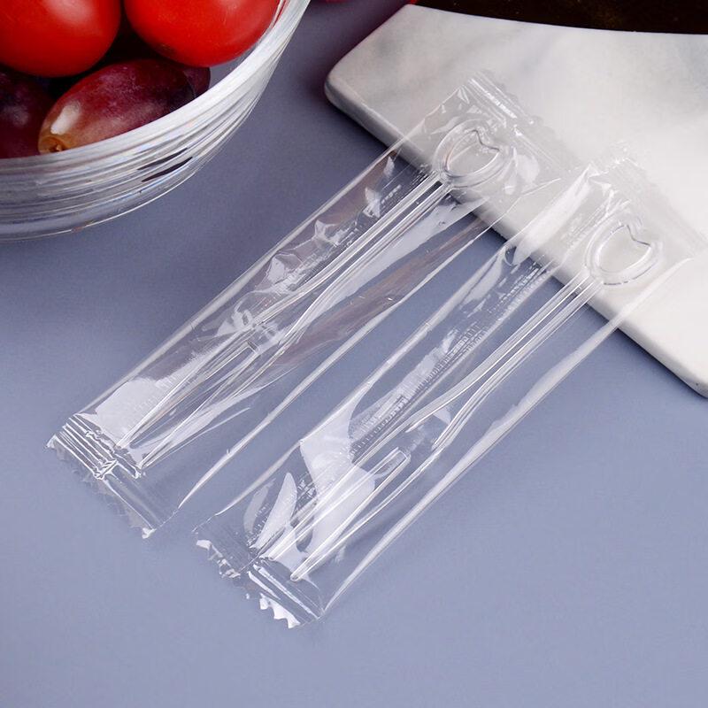 ZISIZ Individually Wrapped Disposable Fruit Forks