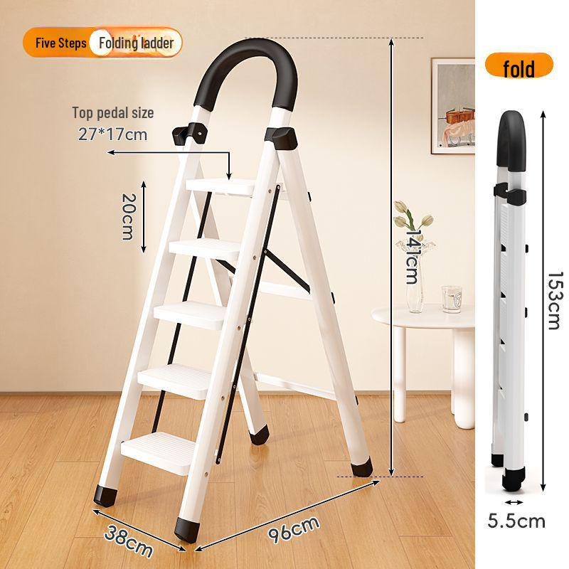 Multifunctional Folding Carbon Steel Ladder and Clothes Drying Rack