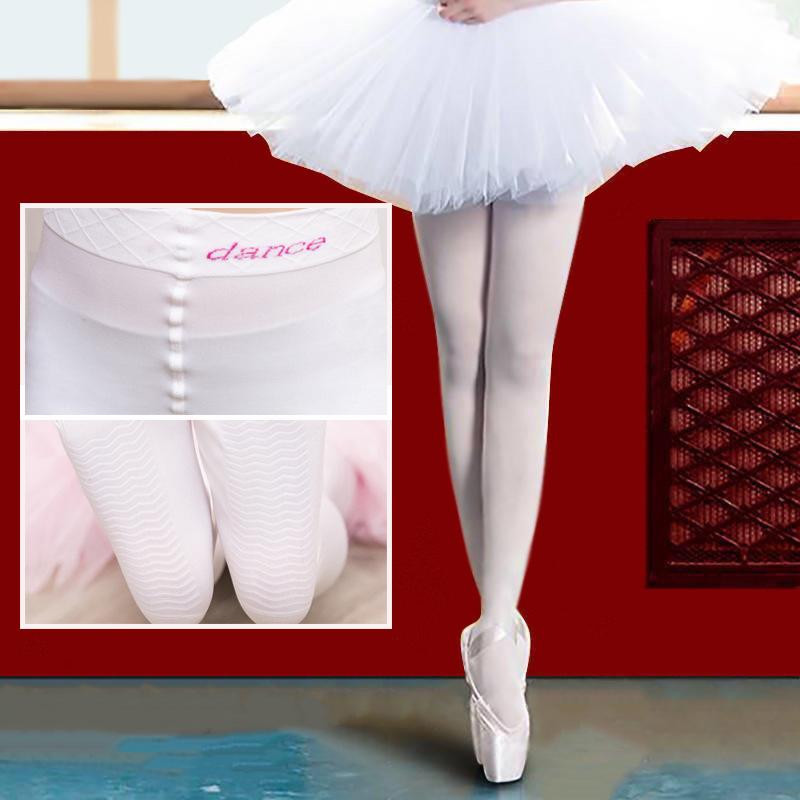 

Anti-pilling spring and summer thin pantyhose leggings for children, white girls special dance tights S Code【80-90cm】 белый
