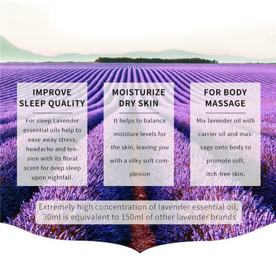 30 מ"ל שמן אתרי לבנדר אורגני טוהר גבוה, שמן אתרי עיסוי עור מוצק, שיפור השינה, ניחוח לטיפוח שיער
