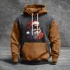 Men's Christmas Print Color Block Hooded Casual Sports Comfort Sweatshirt