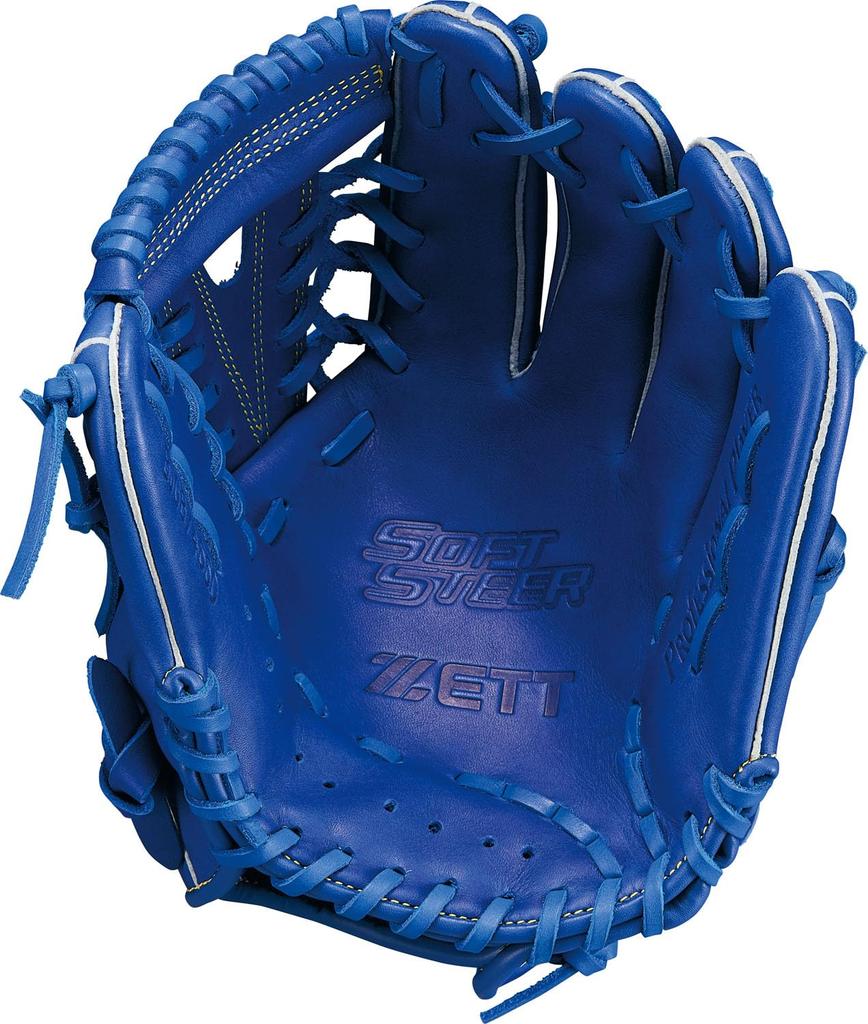 ZETT Youth Baseball Soft Royal Blue Size BJGB74550F Glove, Steer, All-Around, Left-Handed Throw, (2500), LL,