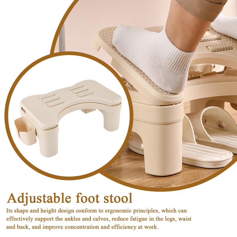 Foot Rest for Under Desk Adjustable Comfortable Foot Stool Portable Offices Footrests with Massage for Birthday Christmas party