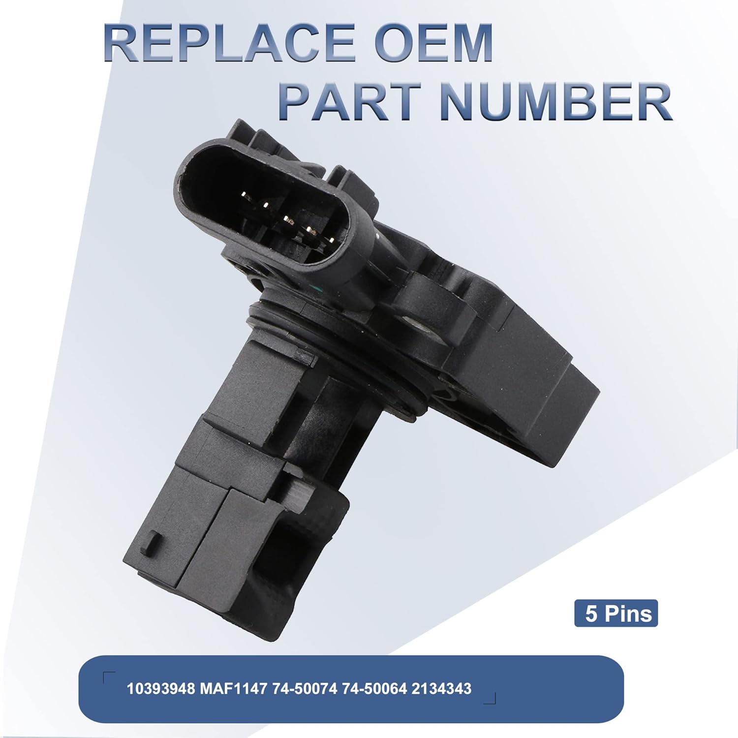 MOSTPLUS Mass Air Flow Meter Sensor MAF Compatible with 2009-2012 Chevrolet GMC Cadillac Replaces 10393948 74-50064