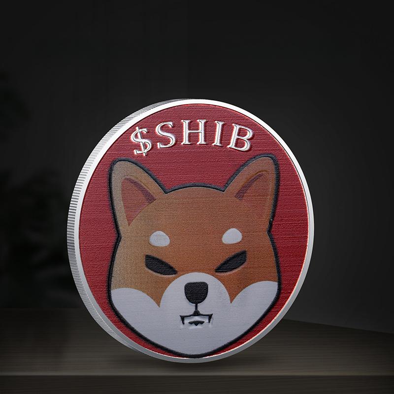 Color UV Shiba Inu Coin Virtual Bit Commemorative Coin Digital Virtual Currency Gold Coins, Christmas gift, Stocking stuffers