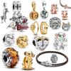 De Leeuwenkoning Simba Wolf Muis Dik&Dun Bedel 925 Zilver Hear ME Ring Fit Originele Armbanden Armband DIY Sieraden