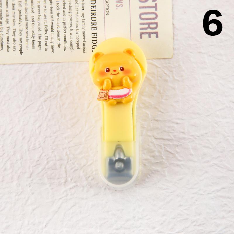 Roztomilé kreslené kleštičky na nehty s máslem Bear s krytem Přenosné kleštičky na nehty Nůž kleštičky na nehty pro dospělé a děti