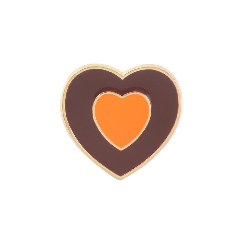 

Heart Shaped Charming Brooch Decorative Pin In Pink And Blue Alloy For Unisex Fashion Accessory XZ5629
