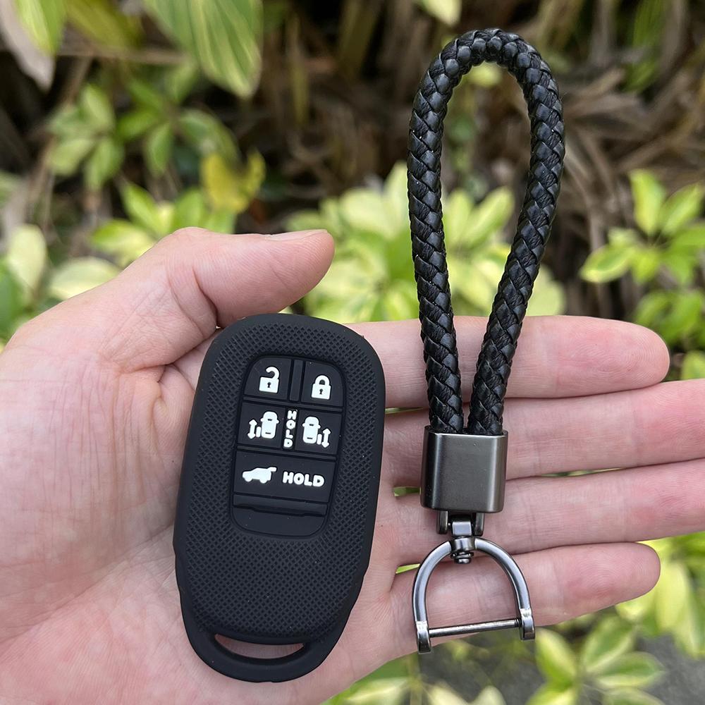 Silicone Car Key Case Accessories For Honda Stepwgn Rp6/Rp7/Rp8 Odyssey Freed Elysion Rubber Remote Cover Keychain Set