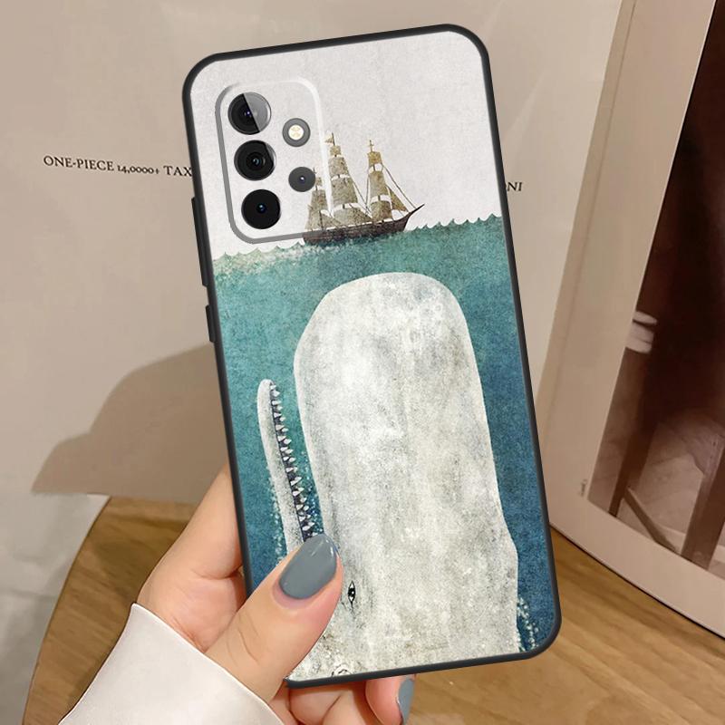 Sea Whale Narwhals Case For Samsung Galaxy A34 A54 A17 A35 A55 A06 A16 A26 A36 A56 A53 A32 A52 A33 A13 A14 A15