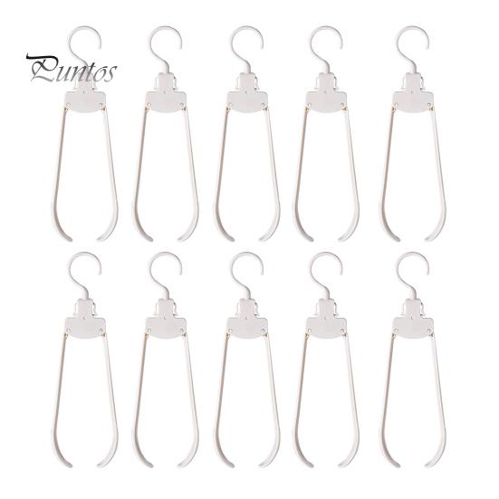 10Pcs Foldable Plastic Clothes Hangers Foldable Design Stable Durable Load-Bearing Design Not Easily Deformed Clothes Drying Racks