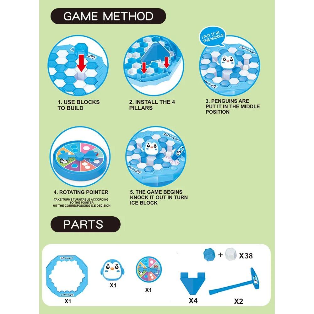 Trend Kids Toys Parent-Child Family Party Save Penguin Ice Block Breaker Trap Kids Adults Board Game Stress Reliever Fidget Toys