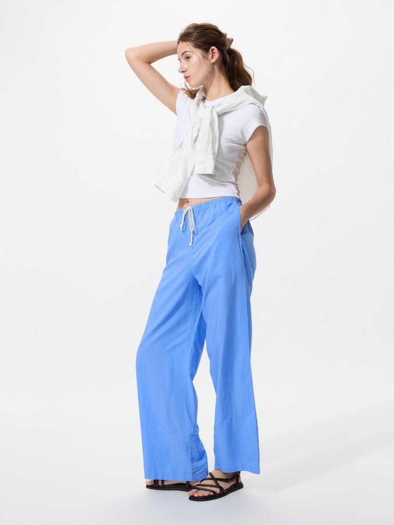 Uniqlo Japan Linen Blend Easy Pants Long Length