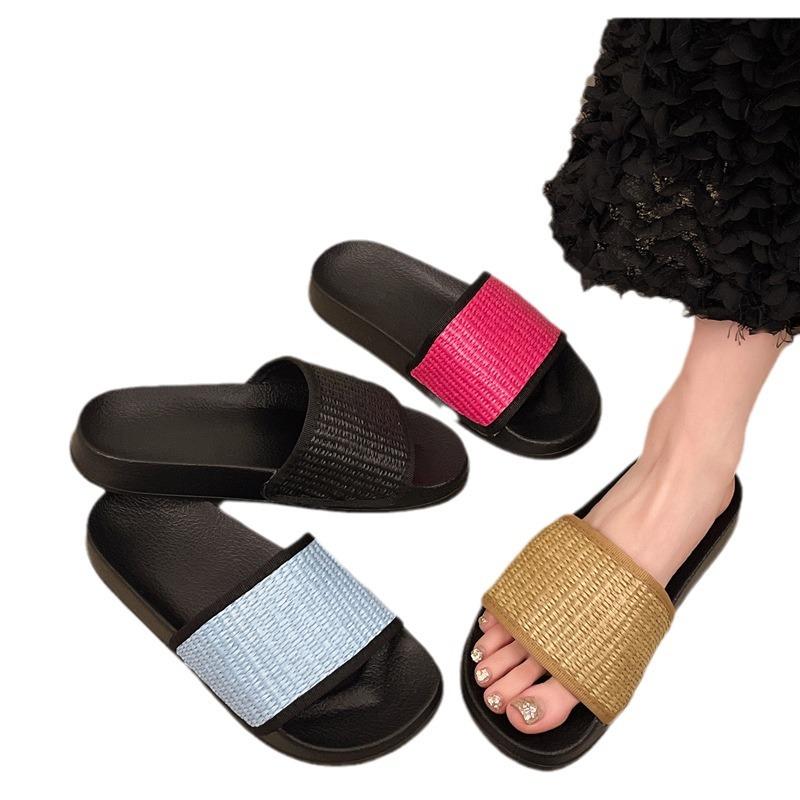 Slippers Women's Summer Wear New Fashion Casual Thick Bottom Non-slip Beach Couple Beach One-word Drag
