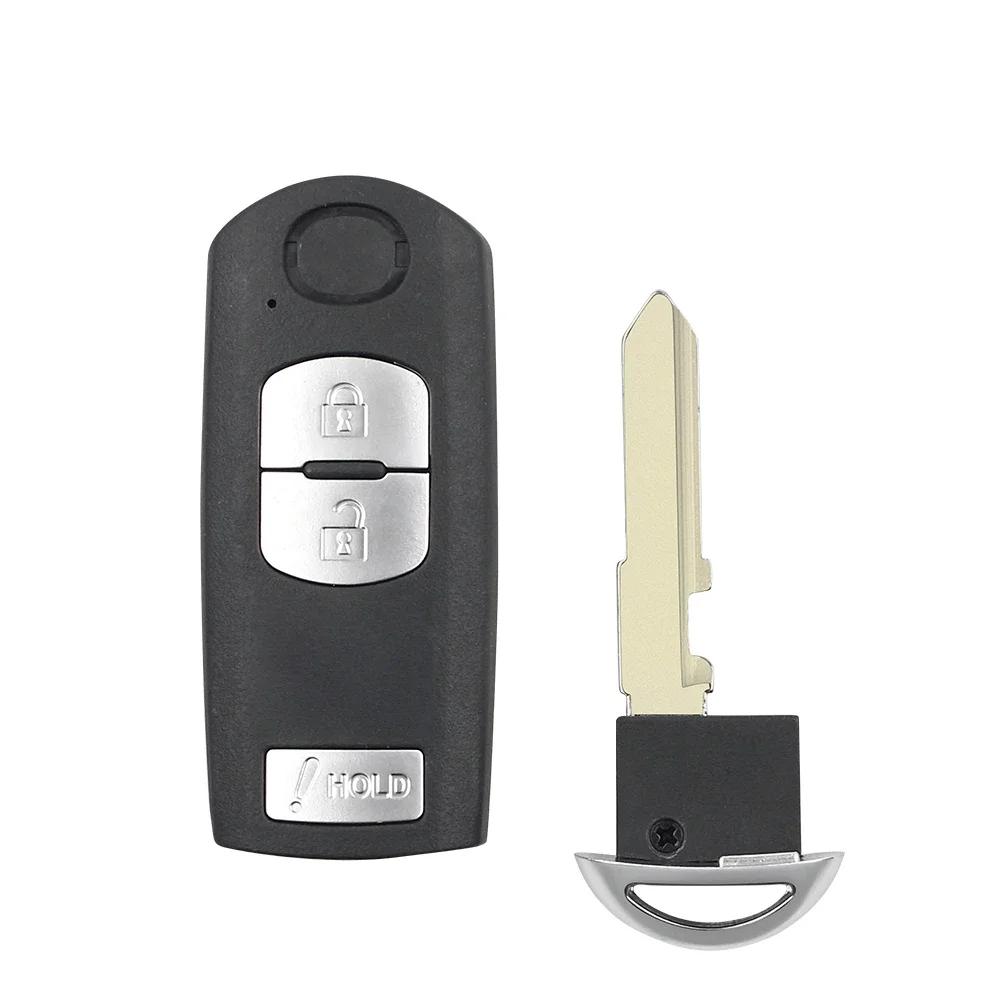 KEYYOU Fob 2/3/4 Buttons Smart Car Key Shell Case For Mazda 3 5 6 CX-5 CX-7 CX-9 MX-5 Miata RX-8 2006-2018