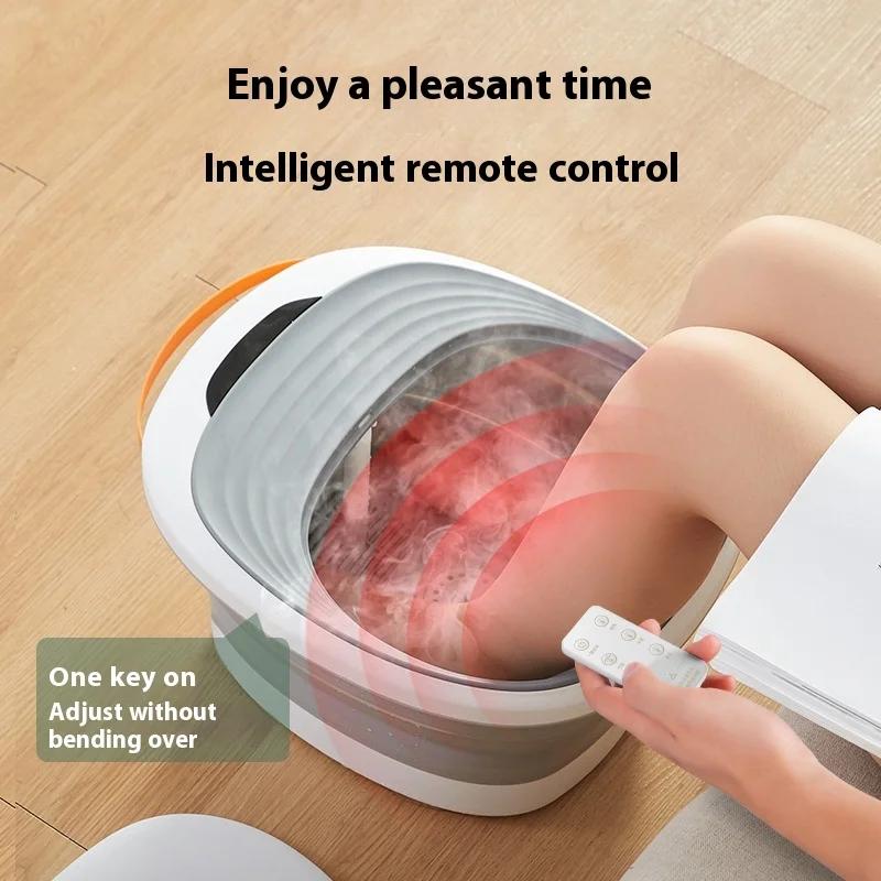 Fully automatic portable folding massage foot bath,constant temperature heating,three level adjustment,relieving foot discomfort