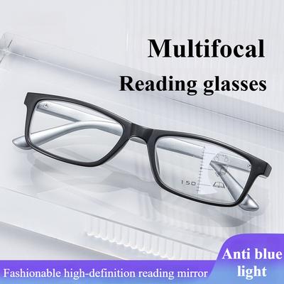 Progressive Multifocal Reading Glasses Fashionable Anti Blue Light Glasses Men'S And Women'S High-Definition Reading Glasses