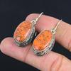 925 Sterlingového stříbra Přírodní oranžové tyrkysové visací náušnice háčky Šperky