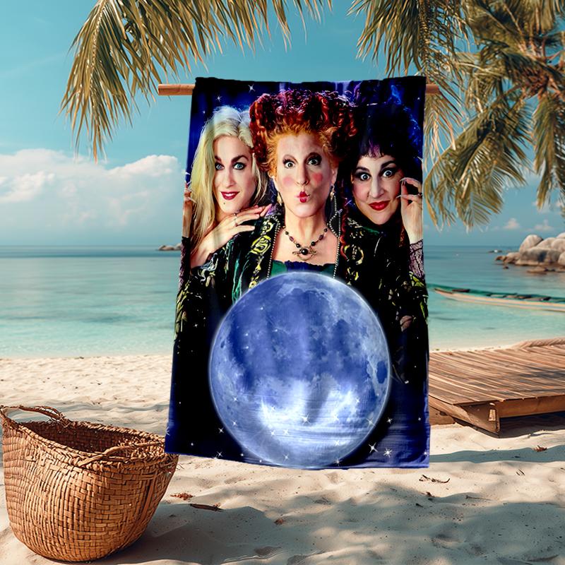 Hocus Pocus Fashion Beach Towel: Ideal for Summer Adventures Soft, Absorbent and Quick Drying Suitable for Swimming and Bathing